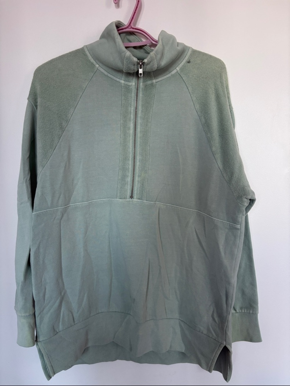 PINK Victoria's Secret Men's Sage Green Half-Zip Pullover